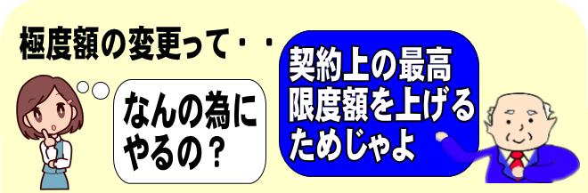 極度額について
